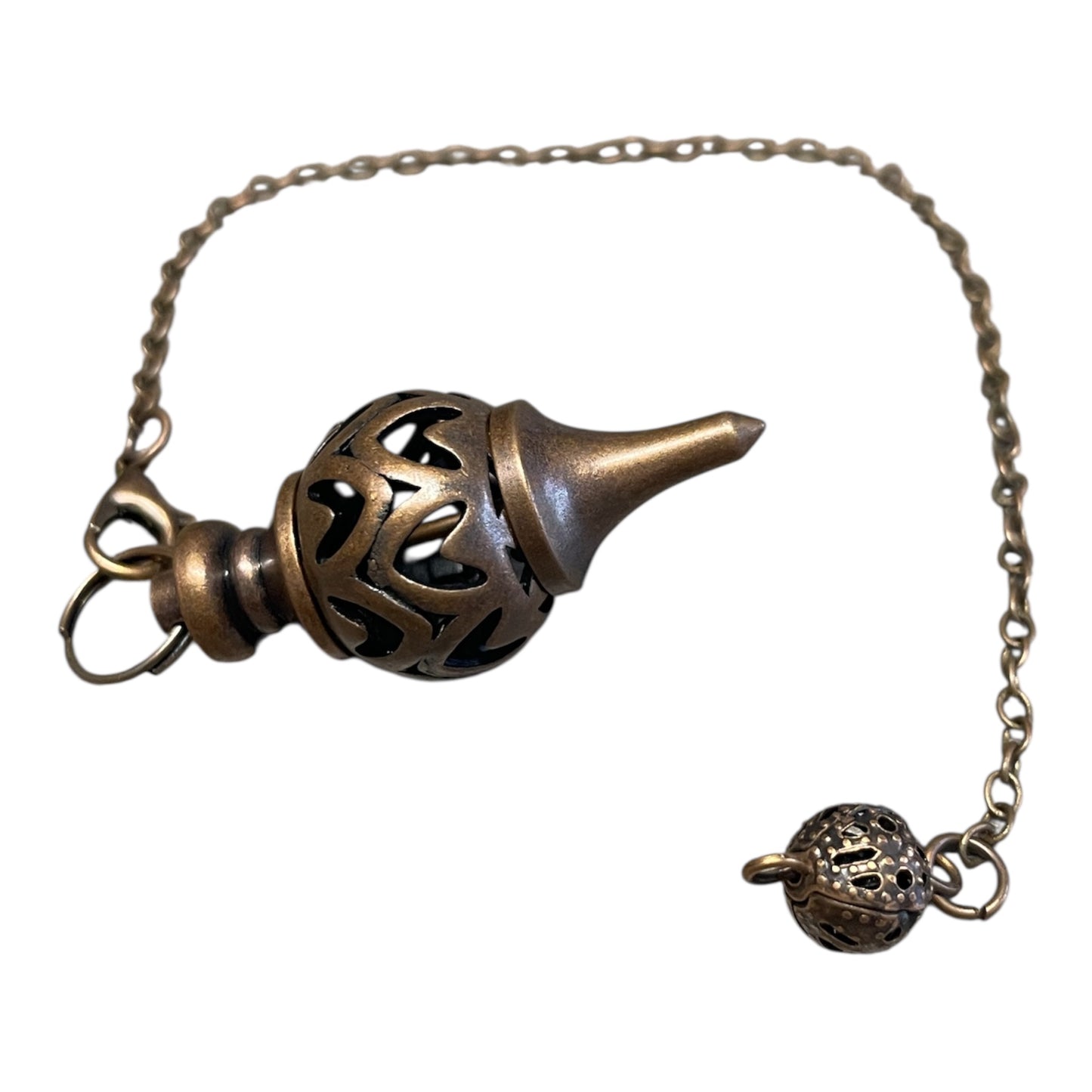 Pendule Divinatoire en Métal Sculpté