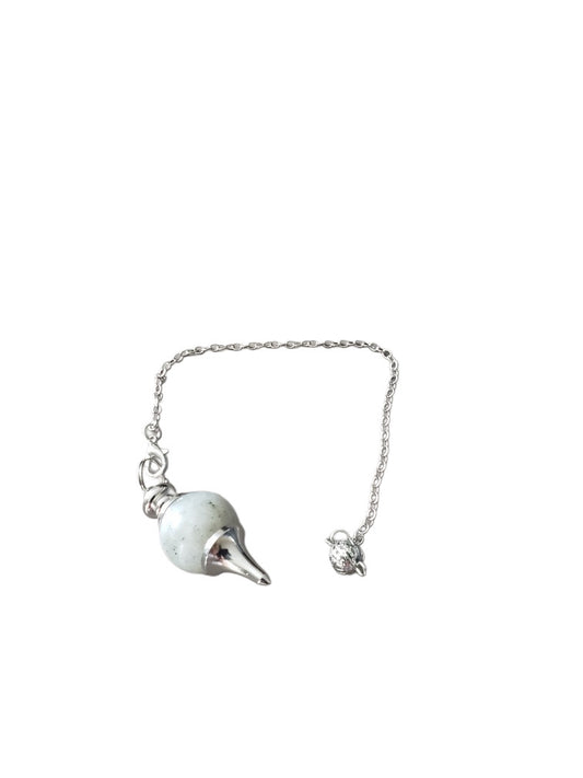 Pendule divination pierre grise naturelle