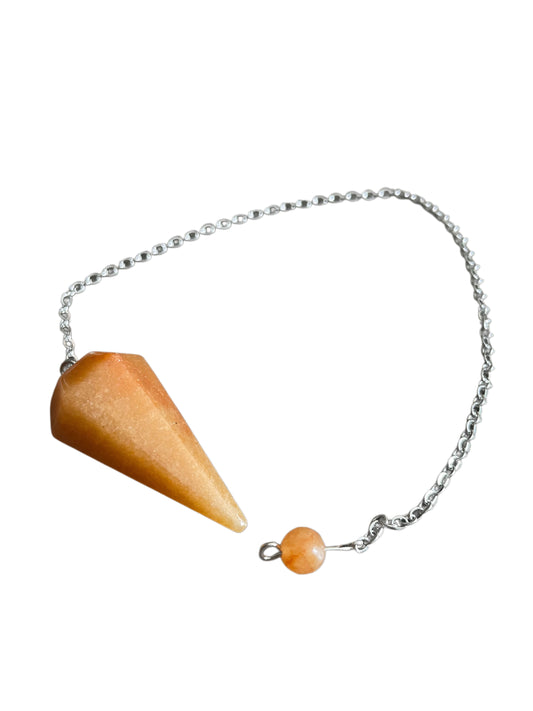 Pendule de divination en Aventurine orange